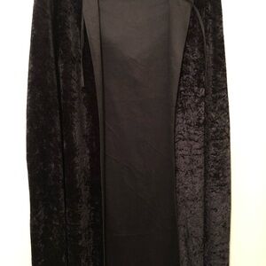 Black Velvet Hooded Cape